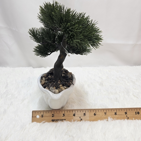 Nearly Natural 10-in Cedar Bonsai Artificial Tree in Decorative Planter - Picture 8 of 9